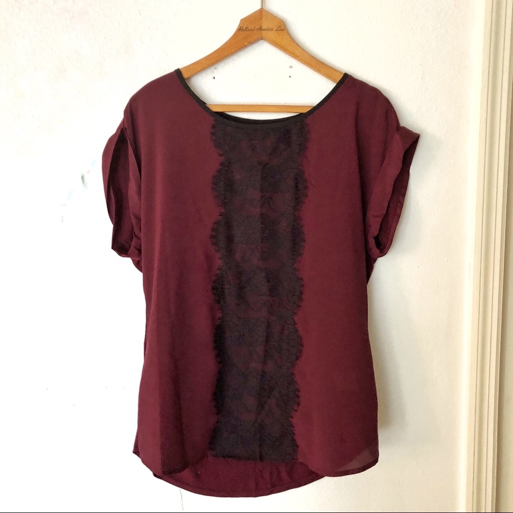 Burgundy and Black shirt